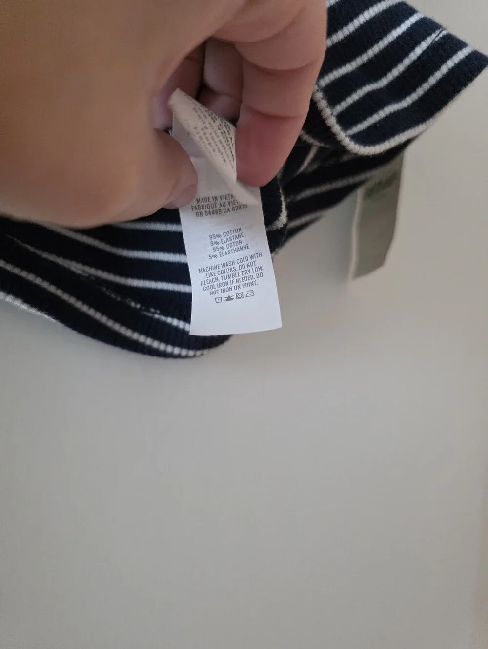 Aerie Ribbed Cropped Tank Top Striped Navy White Womens M NWT Preppy Coastal - Picture 4 of 7